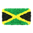 Centered against a clean white background, this vibrant, texturally rich artistic representation of the Jamaican national flag commands the eye. Crafted from thousands of tiny, crumpled pieces of material-tissue paper, fabric scraps, even slender ribbons-the surface reads like a tactile mosaic, every fragment catching light and shadow in a subtle dance. The iconic gold saltire slices diagonally from corner to corner, dividing the flag into four bold triangles. The top and bottom triangles glow with vivid emerald greens, their myriad pieces sparkling as if kissed by tropical sun, while the left and right triangles are deep, matte black, their crinkles creating a satin-like depth that anchors the composition. The result is three-dimensional and alive: light slides across rough edges and tucked folds, revealing the patient handwork and collective spirit behind the piece. Although at first glance it reads as a symbol of national pride, its texture and construction speak to creativity, resilience, and communal craft. In a Grove Park context, the image resonates with the neighbourhood's street markets, mural programs, and community events where bold color and shared effort come to life on brick walls and banners. It feels at once festive and reflective, suitable for articles celebrating Jamaica's heritage, art, or identity, and the way culture travels through craft. Here at Grove Park Florist, we imagine this as a striking, gallery-worthy backdrop for features on Caribbean culture and local pride. Available for same-day delivery across Grove Park, Lewisham, Catford, and surrounding SE postcodes, it stands as a vivid reminder that beauty can be created together, piece by piece.
